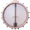Back of the Deering Goodtime Americana open pot, showing the maple rim interior, coordinator rod, and Renaissance head.