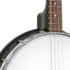Gold Tone AC-4 tenor banjo front three-quarter view showing vintage tailpiece and flat bar tension hoop