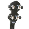 Gold Tone AC-4 tenor banjo headstock close-up showing ZeroGlide nut and tuner detail