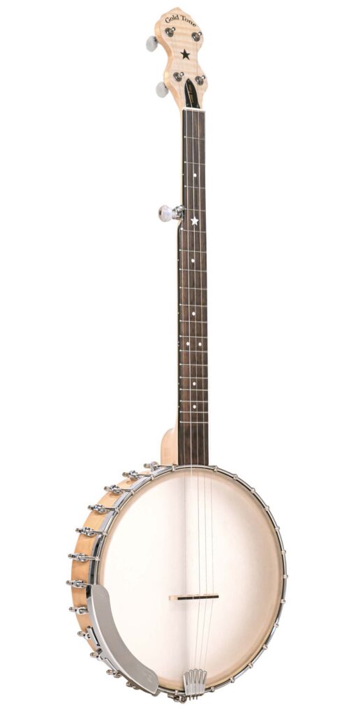 Gold Tone CC-Carlin12 Bob Carlin 12-inch clawhammer banjo front view natural gloss finish