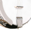 Gold Tone Cripple Creek Irish Tenor banjo front detail showing snowflake inlays and rosewood fingerboard