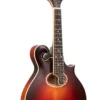 Gold Tone GM-80 F-style mandolin front view in cherry burst satin finish