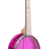 Gold Tone LG-A/L Left-Handed Amethyst Little Gem Banjo-Ukulele front view showing see-through purple acrylic body