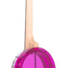 Gold Tone Little Gem Amethyst left-handed banjo-uke back view showing purple acrylic construction