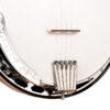 Gold Tone OB-250LW/L left-handed Orange Blossom banjo front angle showing hearts and flowers inlay
