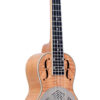 Gold Tone ResoMaple concert-scale curly maple resonator ukulele, front view, natural satin finish