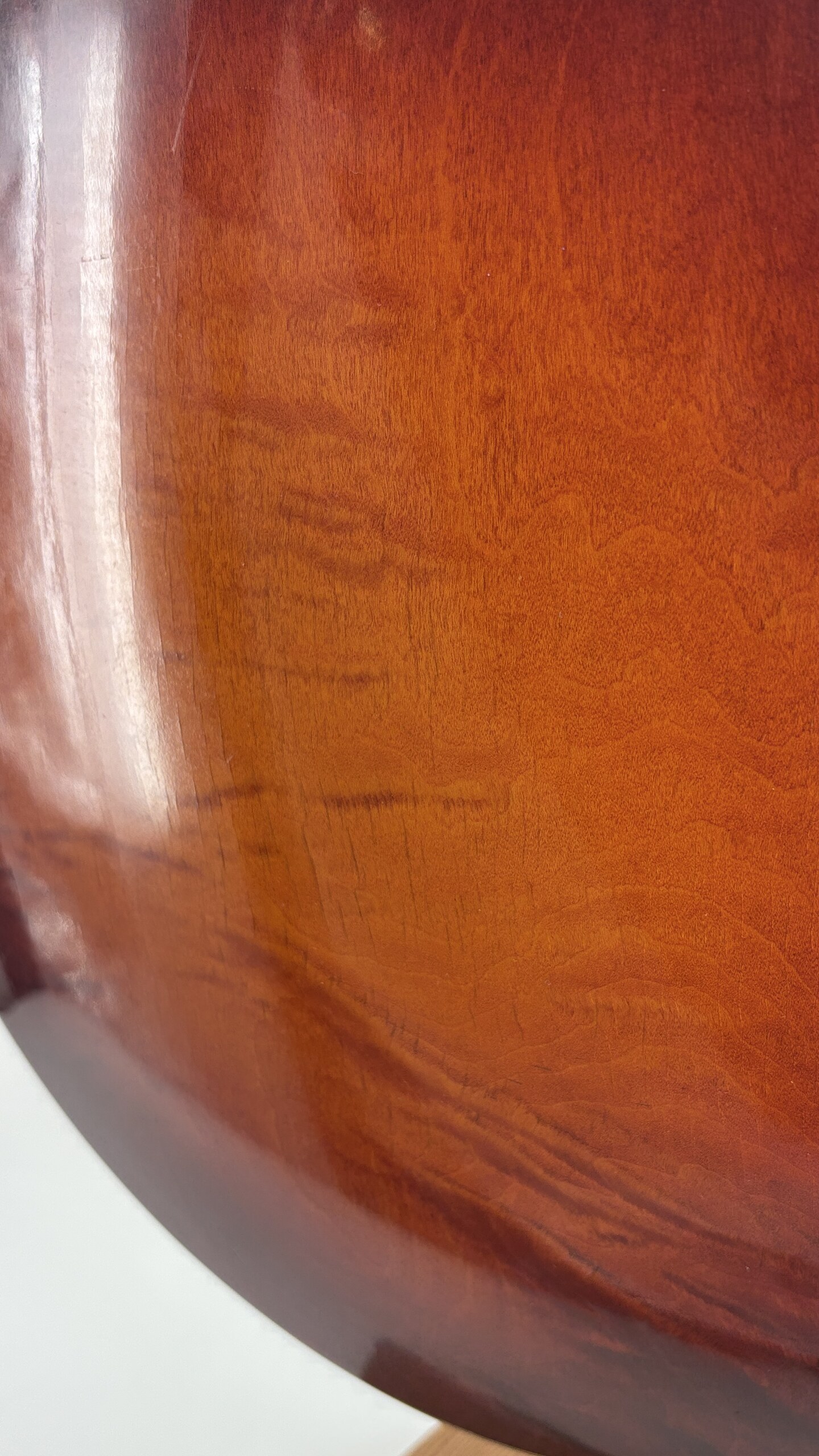 Close-up of the curly maple figure in the resonator of the 1988 Earl Scruggs Standard