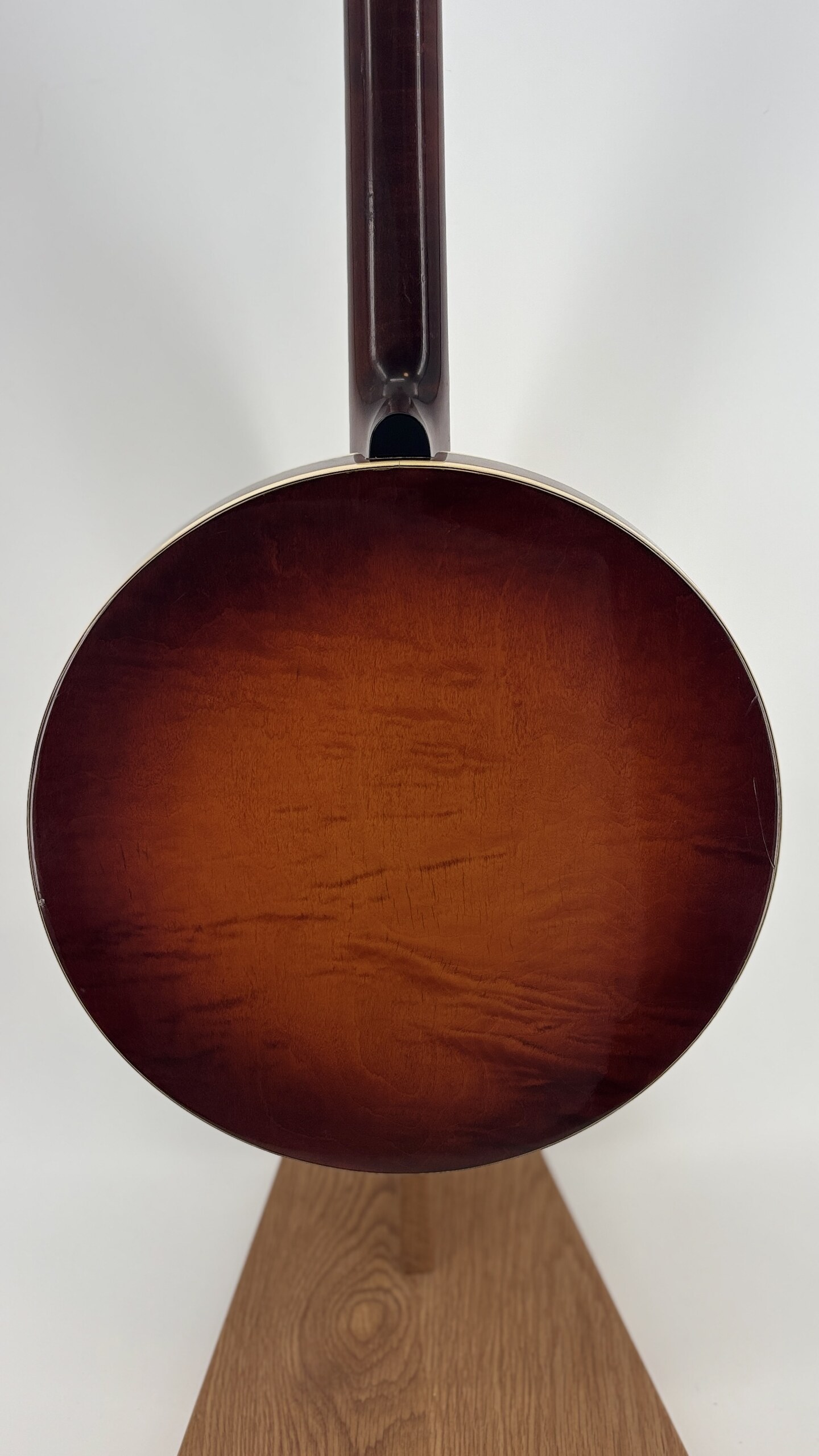 Back of the curly maple resonator on the 1988 Gibson Earl Scruggs Standard