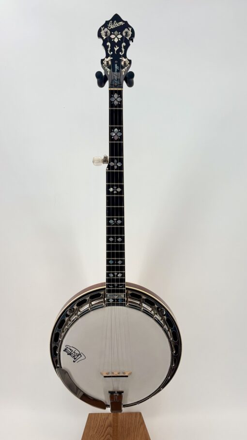 Full-length front view of the 1988 Gibson Earl Scruggs Standard 5-string banjo at Banjo Warehouse