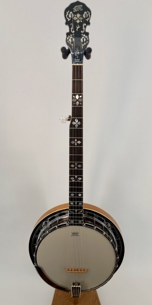 1970s GTR Hearts and Flowers 5-string banjo, natural mahogany, front view