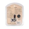 Gold Tone Fleck Tune clip-on tuner, back of the retail package showing the specification and operation panels