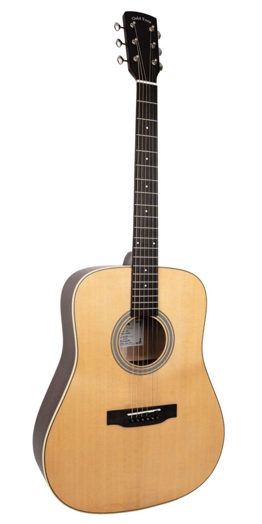 Gold Tone GT-Dread-NA The Dread All-Solid Acoustic-Electric Dreadnought Guitar with Bag – Satin Natural