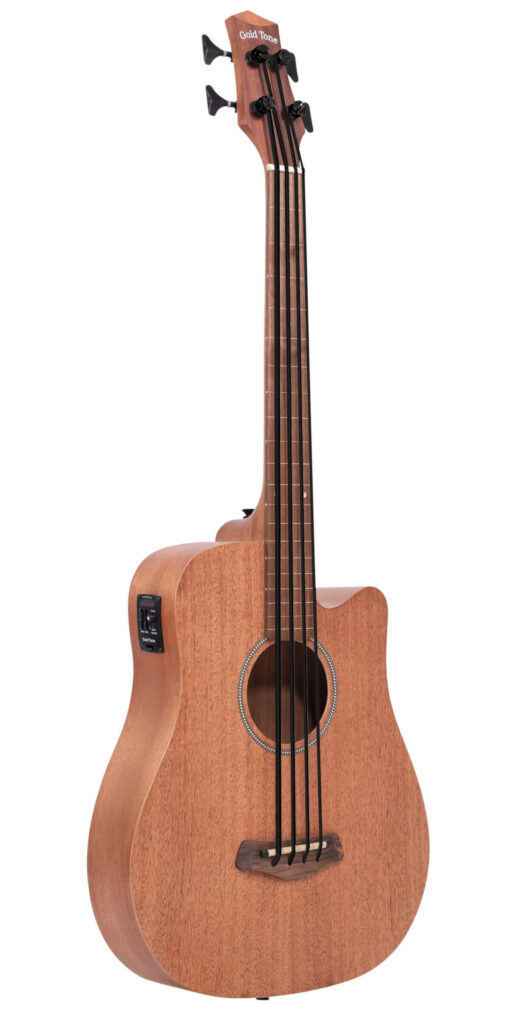 Gold Tone M-Bass25FL Fretless 25-Inch Scale Acoustic-Electric MicroBass with Gig Bag