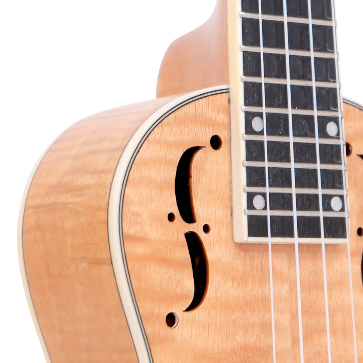 Gold Tone ResoMaple Tenor-Scale Curly Maple Resonator Ukulele with Gig Bag - Image 4