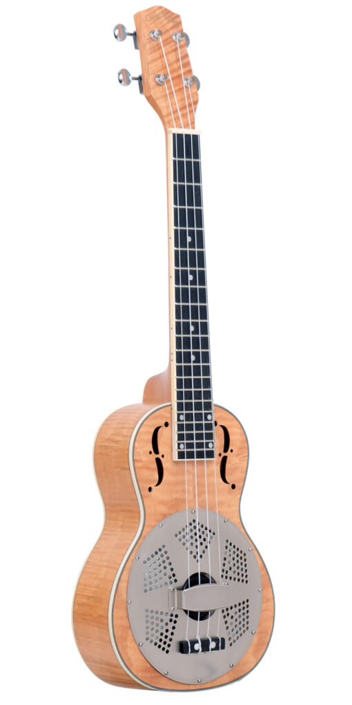 Gold Tone ResoMaple-Tenor/L Tenor-Scale Curly Maple Resonator Ukulele Left-Handed with Gig Bag
