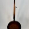 2021 Nechville Zeus banjo, full back view showing the flamed curly maple neck and resonator under a tobacco sunburst
