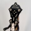 Stelling Sunflower headstock with the pearl STELLING logo and the engraved Marty truss rod cover
