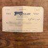 Receipt stub dated 1927, buyer details blurred
