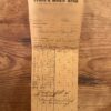 1927 account card for a Gibson banjo, buyer details blurred
