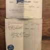 Original 1927 receipt and stub together, buyer details blurred