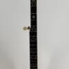 2009 Stelling Golden Cross banjo with a full front view of the peghead, bound fingerboard with the Golden Cross plate, and pot, at Banjo Warehouse in Yellow Springs, Ohio.