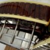 2009 Stelling Golden Cross banjo with a close side view of the resonator binding and flange, at Banjo Warehouse in Yellow Springs, Ohio.