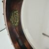 2009 Stelling Golden Cross banjo with a close view of the rim interior and maker's label, at Banjo Warehouse in Yellow Springs, Ohio.