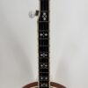 2010 Flint Hill FHB-280A banjo with the bound fingerboard, its inlays and the fifth-string peg, at Banjo Warehouse in Yellow Springs, Ohio.