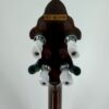 2010 Flint Hill FHB-280A banjo with the back of the peghead and its four white-button tuners, at Banjo Warehouse in Yellow Springs, Ohio.