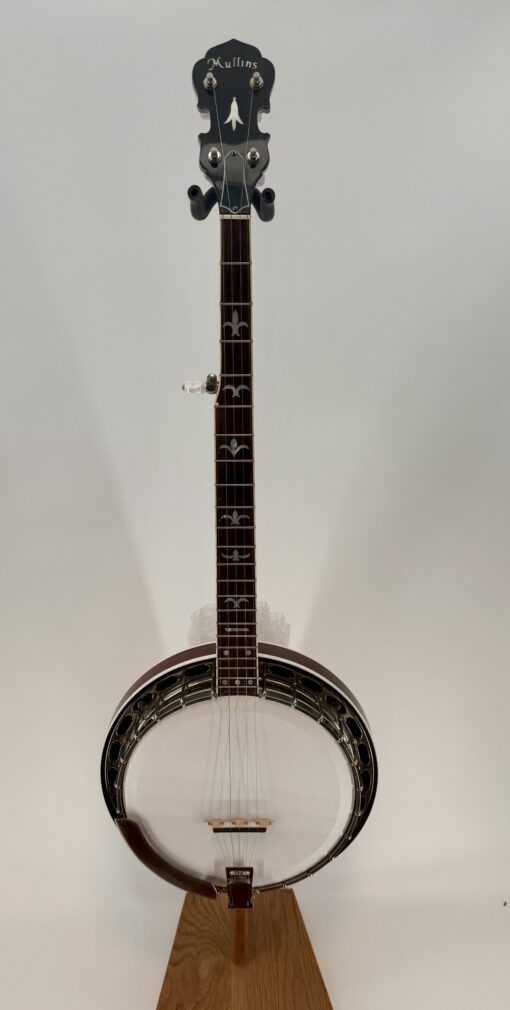 Clancy Mullins five-string resonator banjo, full front (HERO)