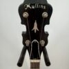 Mullins name inlaid in the peghead of a Clancy Mullins banjo