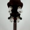Back of the peghead and tuners of a Clancy Mullins banjo
