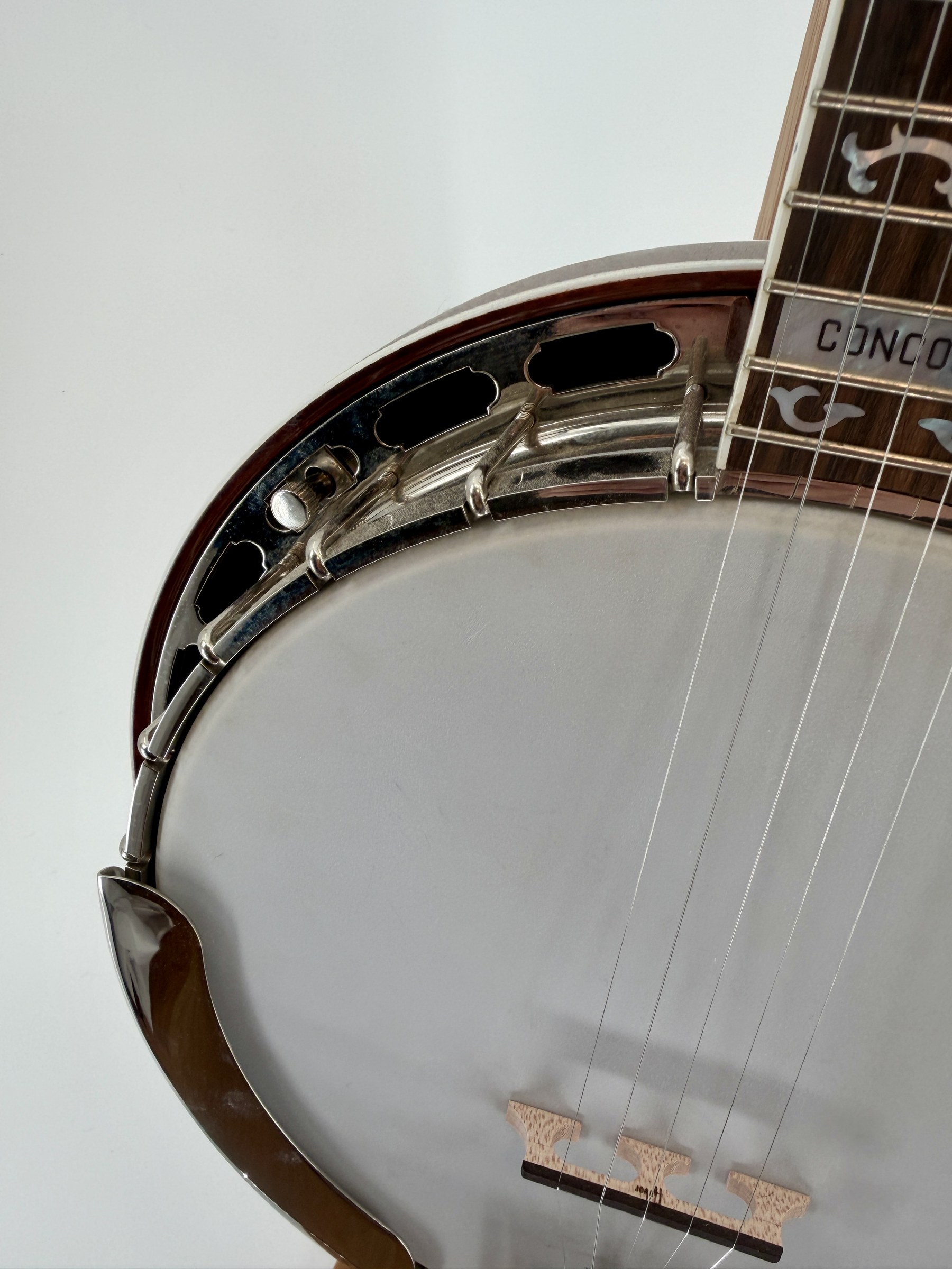Flange and tension hoop of a 2015 Davis Concord Prototype, angled view