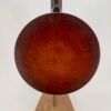 Curly maple resonator back of a 2015 Davis Concord Prototype