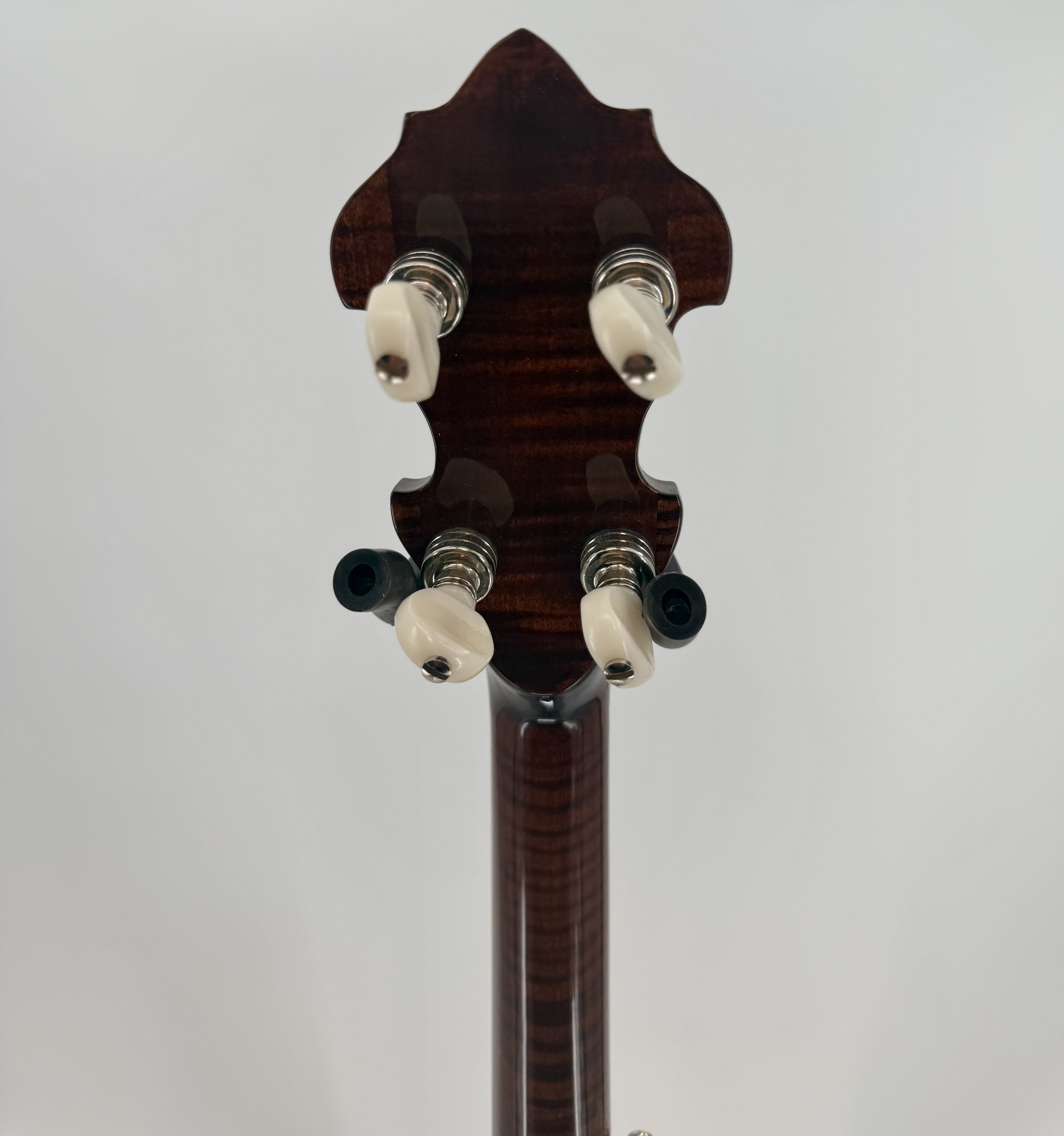 Back of the peghead and tuners of a 2015 Davis Concord Prototype