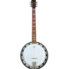 Deering Artisan Goodtime Six-R 6-string resonator banjo with a full front view, at Banjo Warehouse in Yellow Springs, Ohio.