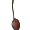 Deering Artisan Goodtime Six-R 6-string resonator banjo with an angled back view of the resonator from the left, at Banjo Warehouse in Yellow Springs, Ohio.