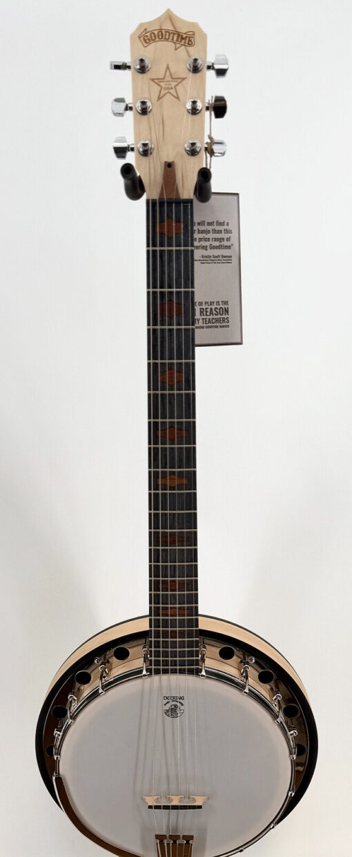 Deering Goodtime Six-R 6-String Resonator Banjo, Midnight Maple Fingerboard