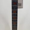 Deering Goodtime Six-R six-string resonator banjo with a close view of the dark Midnight Maple fingerboard, at Banjo Warehouse in Yellow Springs, Ohio.