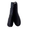 Deering Goodtime banjo ukulele gig bag, unzipped and open from the side, showing the padded interior