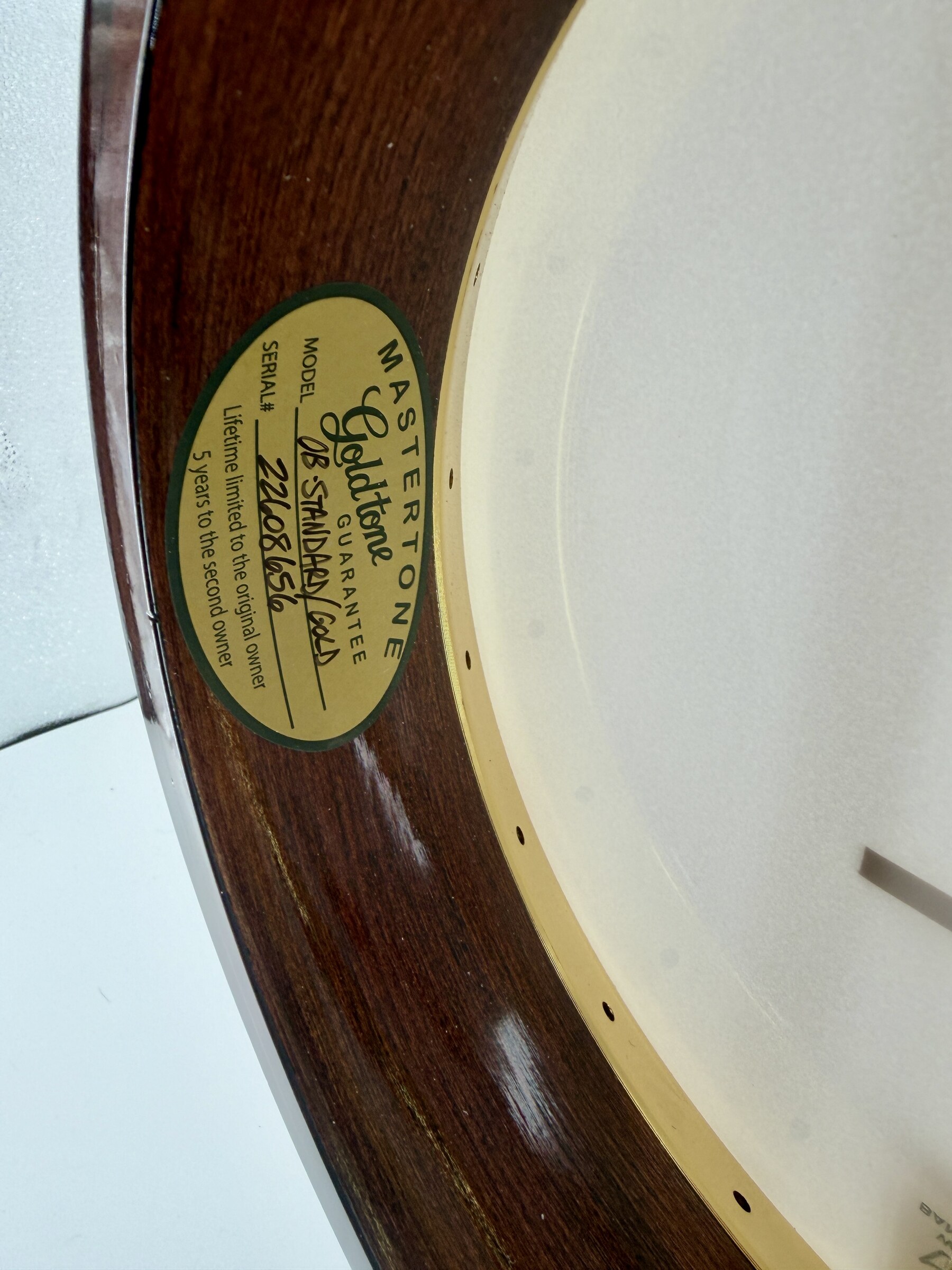 Gold Tone guarantee label inside the rim, model written as Standard/Gold