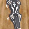 Huber logo and Flying Eagle inlay on a Huber VRB-4 peghead (Huber catalog photo)