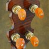 Back of a Huber VRB-G peghead with amber tuner buttons (Huber catalog photo)