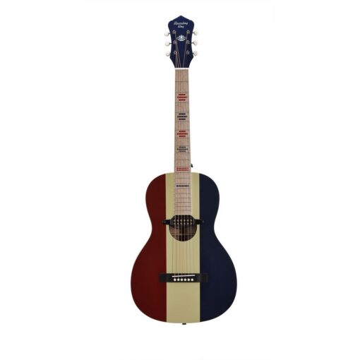 Recording King RP-30-7E-RWB Dirty 30s Acoustic-Electric Parlor Guitar Red White and Blue