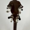 1989 Stelling Master's Cross 5-string banjo with the back of the peghead and its tuners, at Banjo Warehouse in Yellow Springs, Ohio.