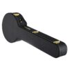 TKL Premier Series flat top hardshell case for openback banjo, closed, black leather-look covering with carry handle and latches